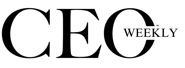 Logo of CEO Weekly in black text on a transparent background